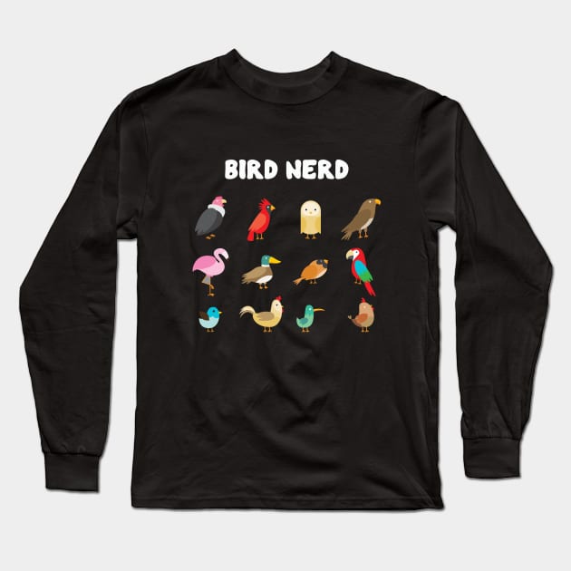 Birder - Bird Nerd Long Sleeve T-Shirt by Kudostees